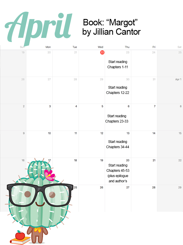 April book club calendar